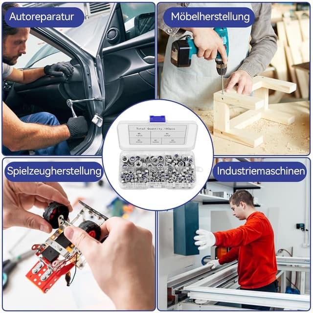 Thumbnail 6 de Sicherungsmuttern Sortiment M3–M8 180 Stück