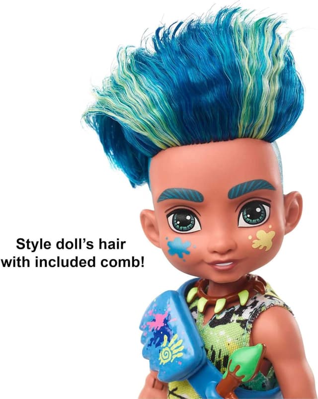 Detalle de Cave Club Slate Doll with Taggy, comb and painting tools (ages 4+)