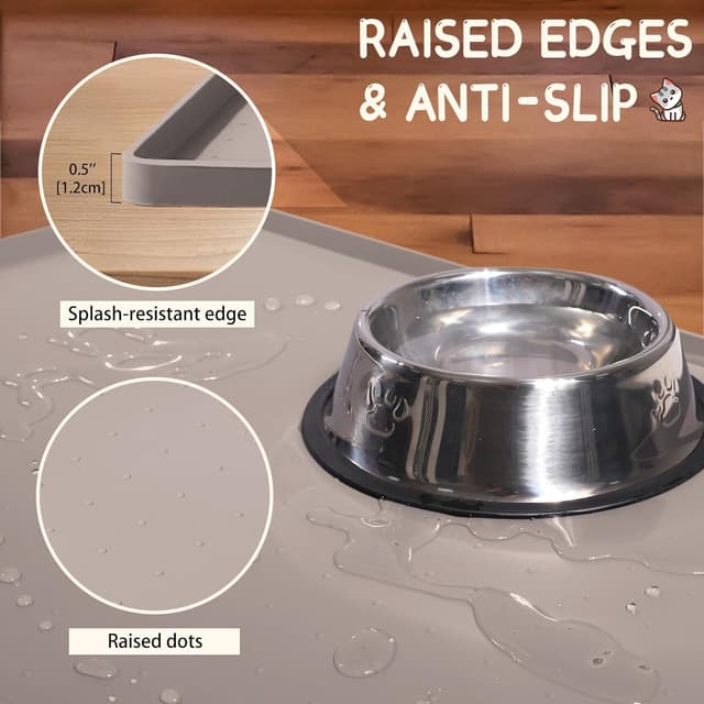 Detalle de MateeyLife Silicone Cat and Dog Food Mat