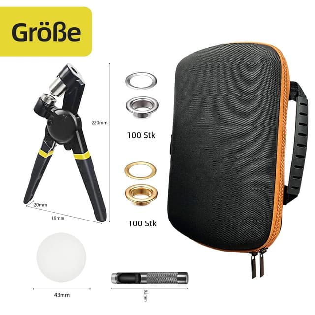 Thumbnail 4 de HAPDEN Eyelet Punch Kit with Bag 200 Eyelets