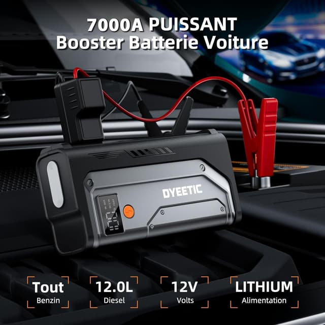 Detalle de DYEETIC Booster batterie voiture 7000A