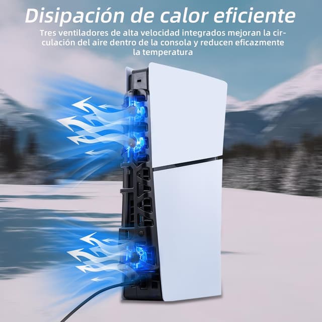 Detalle 2 de Mcbazel Lüfter PS5 Slim 3er RGB