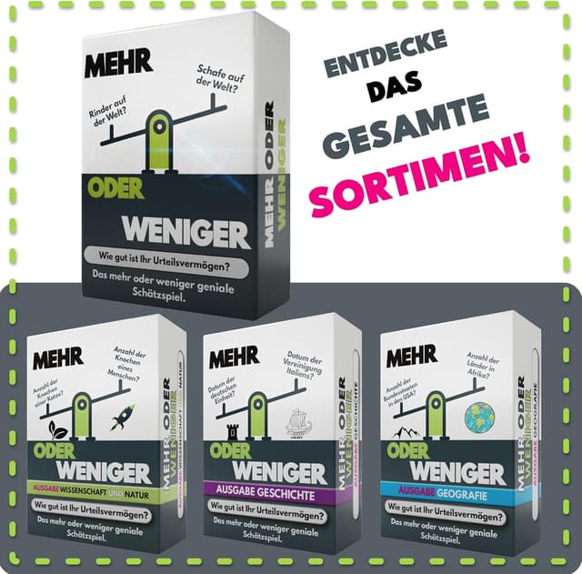 Detalle 2 de Mehr oder Weniger Kartenspiel: 2+ Spieler