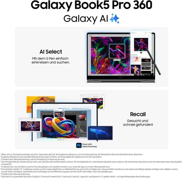 Thumbnail 4 de Samsung Galaxy Book5 Pro 360 16 Zoll 2-in-1-Laptop