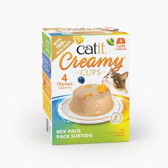 Imagen de Catit Creamy Cups Friandise 4 x 25 g en OfertitasTOP