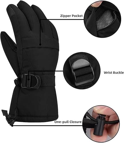 Thumbnail 1 de Odtmger Ski Gloves: Waterproof Snow Gloves for Cold Weather