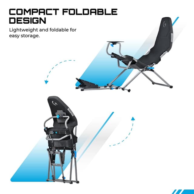 Detalle de PLAYSEAT® Challenge X – Logitech G Edition: Rennsitz mit 6 einstellbaren Positionen und einfacher Montage