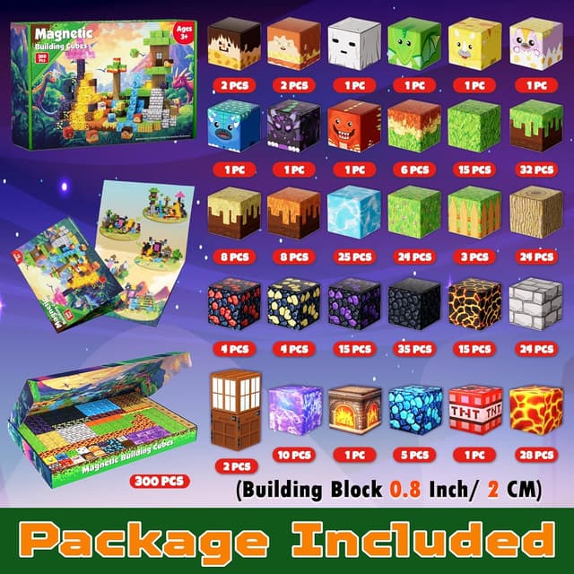 Thumbnail 1 de 300 PCS Magnetic Blocks Toy Set 🧩