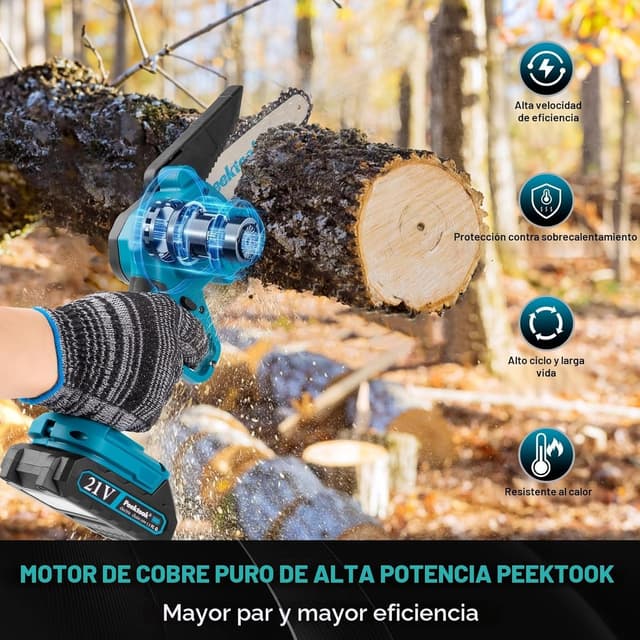Detalle 2 de Peektook Mini Motosierra 6 pulgadas