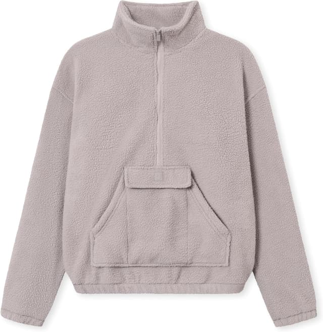 Detalle 2 de Johnny Urban Felpa con zip uomo Ruben: troyer oversize in pile con tasca a canguro