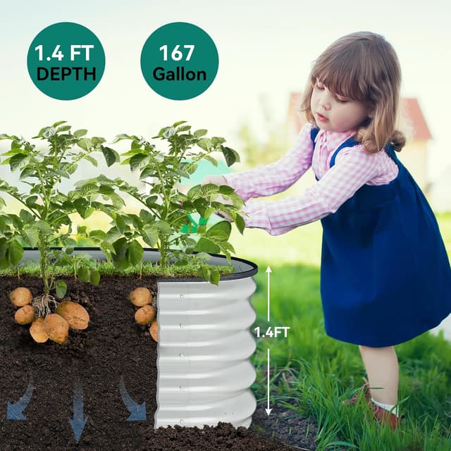 Detalle de YITAHOME Outdoor Hochbeet 240 x 61 x 43 cm