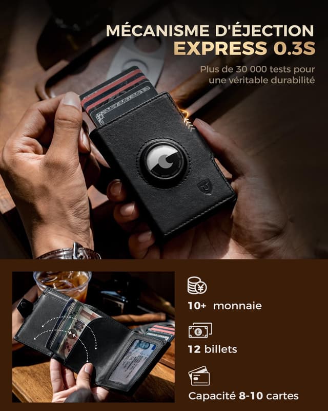 Thumbnail 4 de LORZOR Portefeuille Cuir XXL 10 cartes