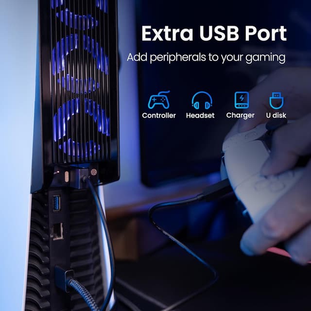 Thumbnail 6 de KIWIHOME PS5-Lüfter mit USB3.0 3‑Stufen