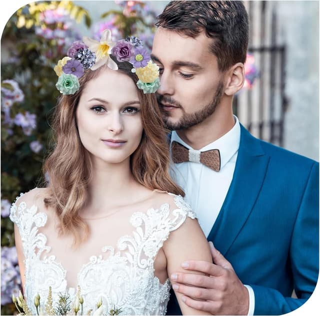 Detalle de PacuM 40 mini fleurs artificielles (têtes de fleurs en soie) rose/violet pour bouquet de mariée, déco maison et loisirs créatifs