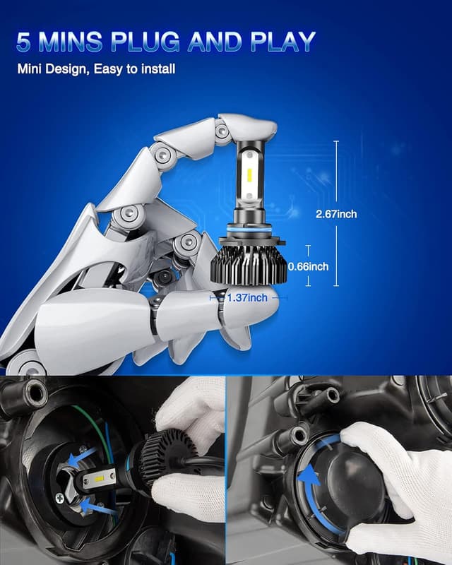 Thumbnail 4 de Marsauto 9005 8000LM 6000K LED Bulbs for Fog Lights