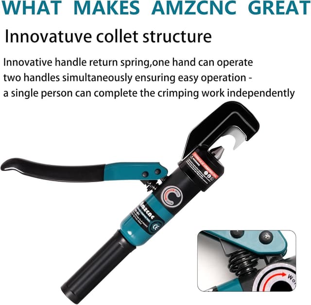 Thumbnail 4 de AMZCNC hydraulic crimper 3/0 AWG