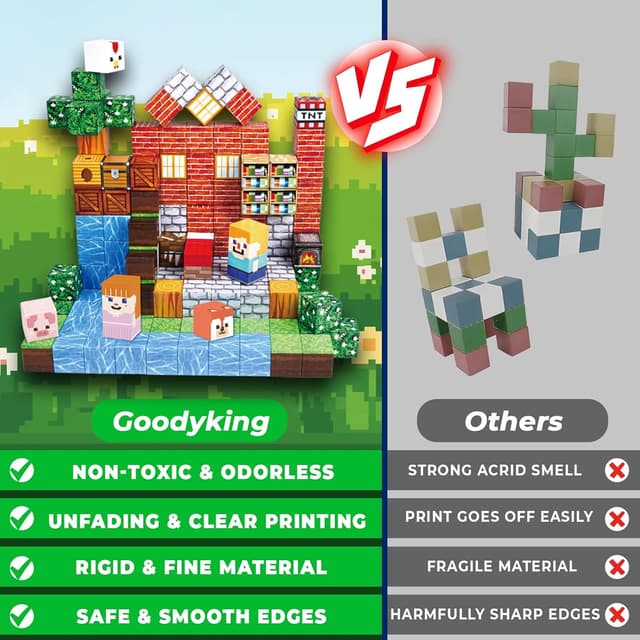 Thumbnail 3 de Goody King Magnetic Blocks 150PCS magnetic building set 🧩