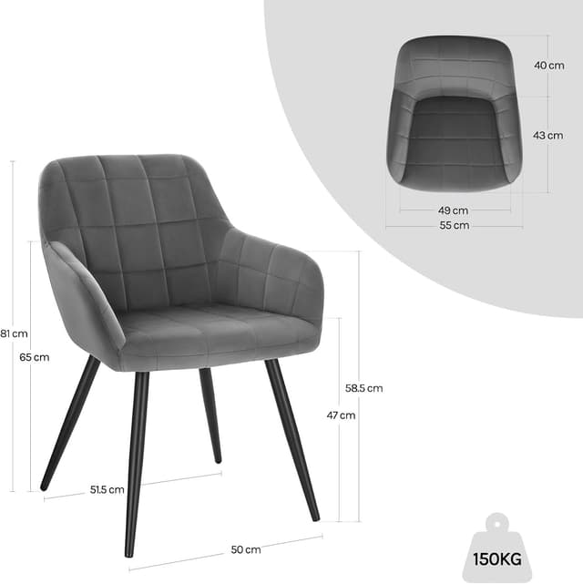 Thumbnail 2 de WOLTU BH93dgr-2 Esszimmerstühle 2er Set