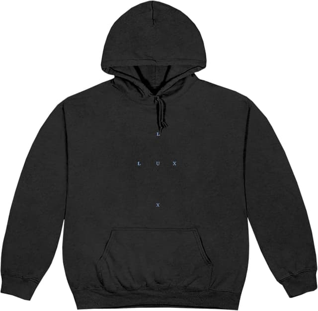 Detalle 2 de Felpa con cappuccio unisex ROSALÍA Lux Cross Hoodie Black (merch ufficiale)