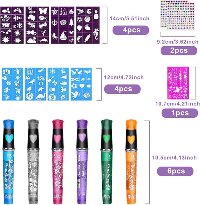 Thumbnail 1 de Mkitnvy 6 Rotuladores Tatuajes Niños
