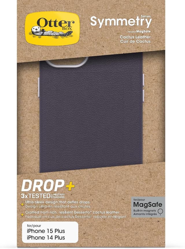 Detalle 2 de Otterbox Funda Symmetry Cactus Leather MagSafe para iPhone 15 Plus 🌵