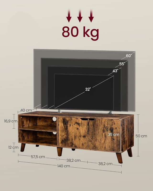 Thumbnail 3 de VASAGLE LTV027X01 mueble TV 140 cm