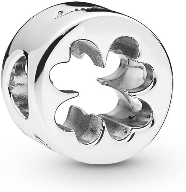Detalle 2 de Pandora Dije de plata calado en forma de trébol 💍