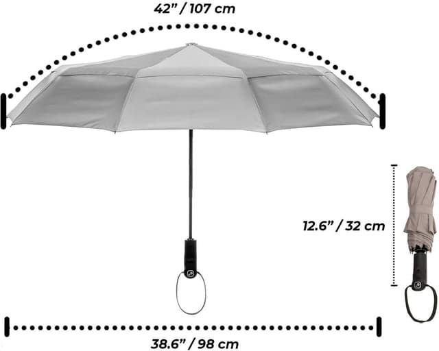 Thumbnail 1 de Windproof travel umbrella double canopy
