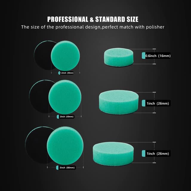 Detalle de SPTA drill polishing pads set (36pcs) with M14 adapter for car polishing, waxing and sanding