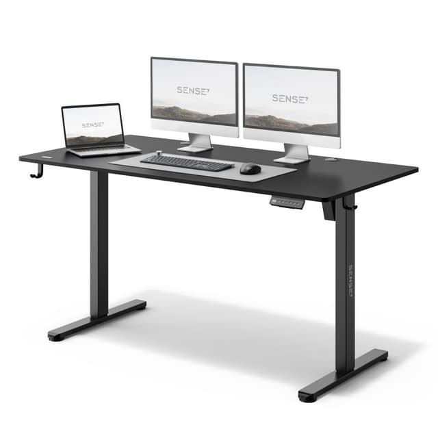 Detalle de sense7 NOJO escritorio regulable eléctrico con motor 140x70 negro