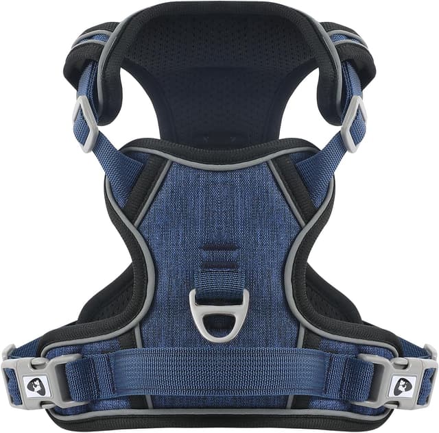 Detalle de Belababy Medium Anti-Pull Dog Harness with Soft Padded Handle (Black, Size M)