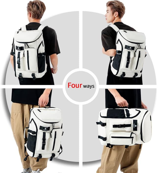 Detalle 2 de Kalesi Gym Duffle Bag Backpack 4-Way wasserdicht mit Schuhfach – Reise-, Sport- & Laptop-Tasche