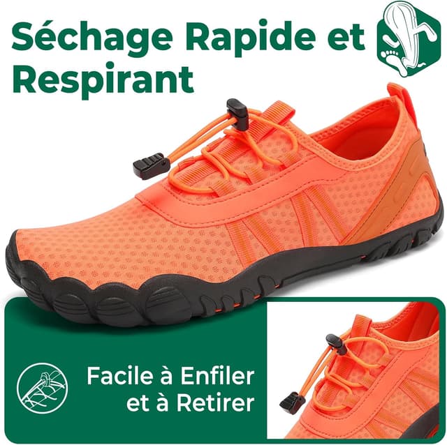 Detalle de SAGUARO Chaussures aquatiques barefoot à séchage rapide pour femmes et hommes (GR.36-48)
