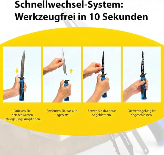 Detalle de Magicbox 8-in-1 Metallsäge-Set Blau mit 8 austauschbaren Sägeblättern