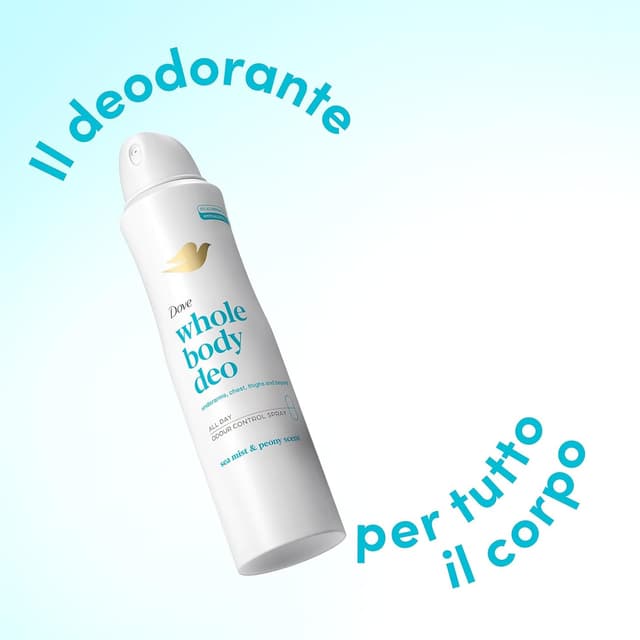 Detalle de Dove Whole Body Deo spray per tutto il corpo ipoallergenico 150 ml