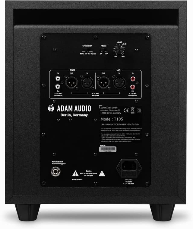 Detalle de ADAM Audio T10S aktiver Subwoofer für Aufnahmen, Mischungen und Mastering