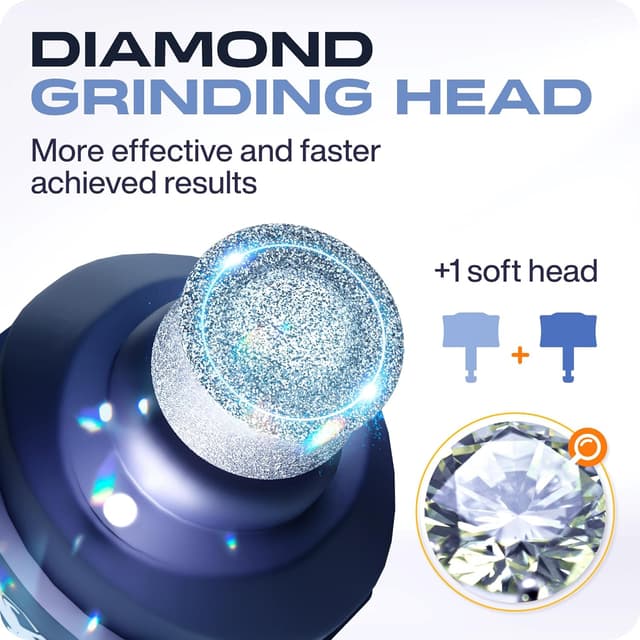 Detalle 2 de PETPROVED Dog Nail Grinder (Silent, LED, Rechargeable) with 2 Diamond Heads and Nail Clipper