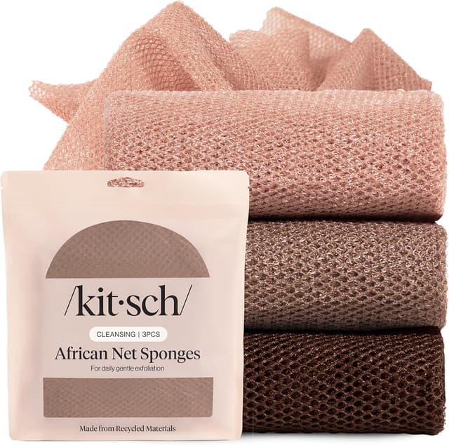 Imagen de Kitsch African Net Sponge 3-pack exfoliating body scrubber en OfertitasTOP