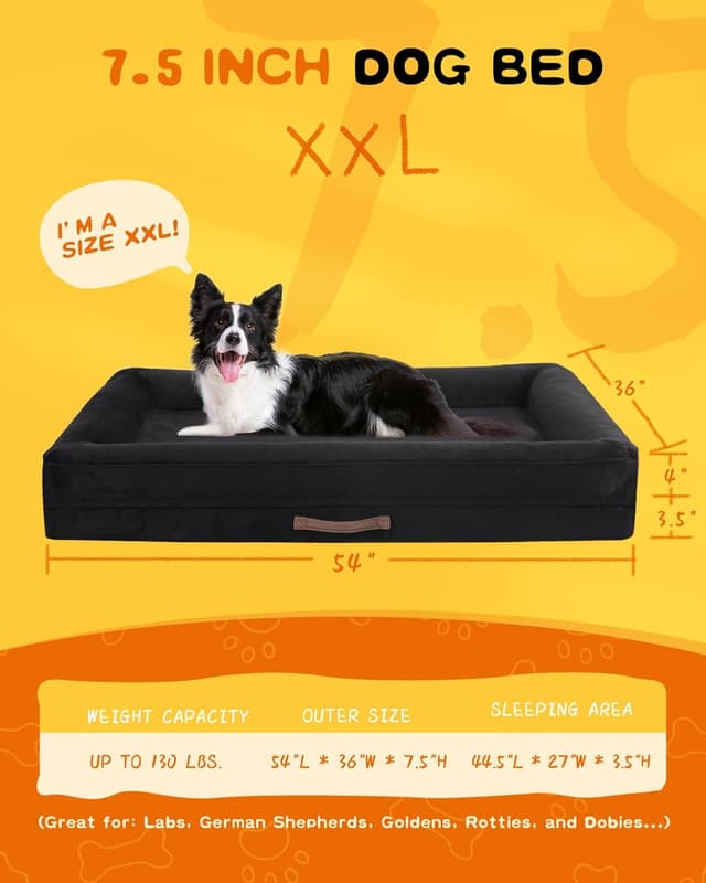 Detalle de Renvix XXL Orthopedic Dog Bed 137x91x19cm