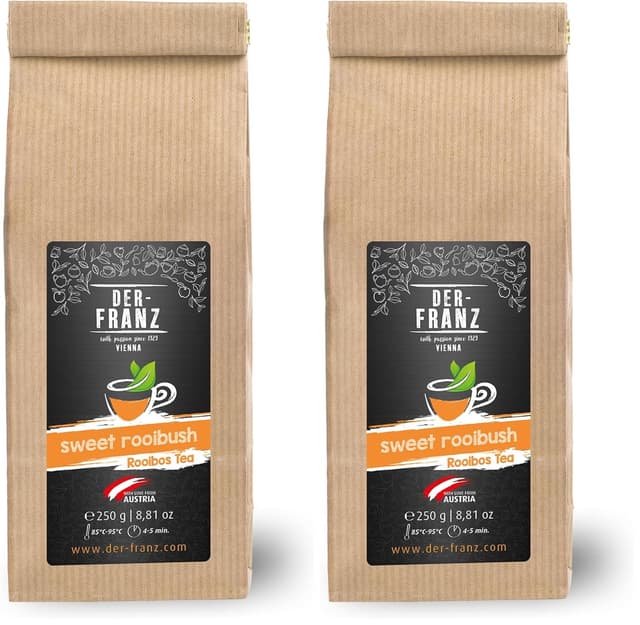 Detalle de Der-Franz Rooibostee „Sweet Rooibos“ aus ganzen Blättern, 250 g