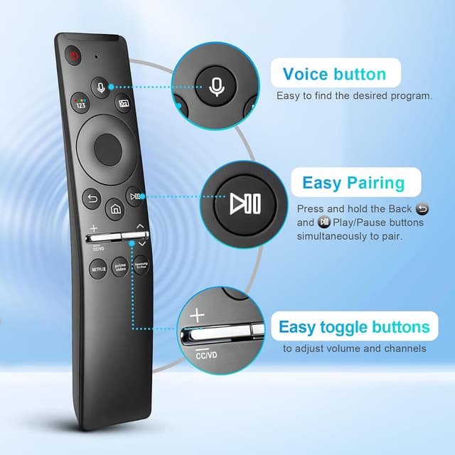 Detalle 2 de BN59-01330A Voice Remote Replacement for Samsung Smart TVs (Voice Function)