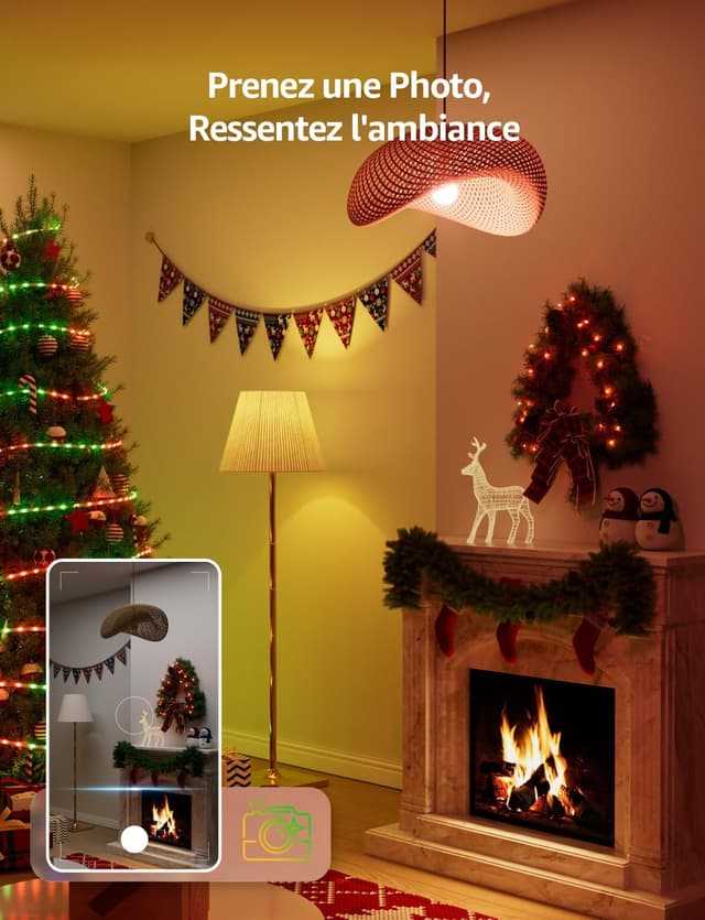 Detalle 2 de Lepro B3 IA ampoule connectée WiFi E27 (LightGPM) : couleurs DIY, contrôle vocal Alexa et synchronisation musicale