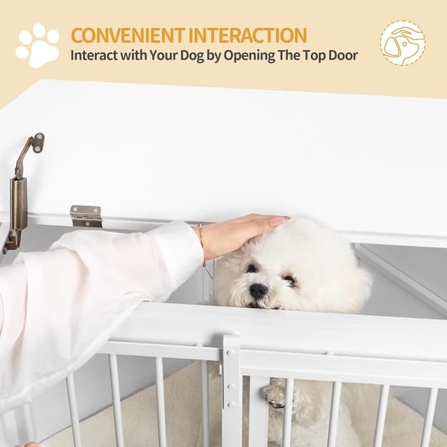 Thumbnail 2 de Hzuaneri DFC85903W Eck-Hundekäfig 107 cm