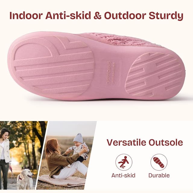 Detalle 2 de EverFoams microsuede memory foam slippers