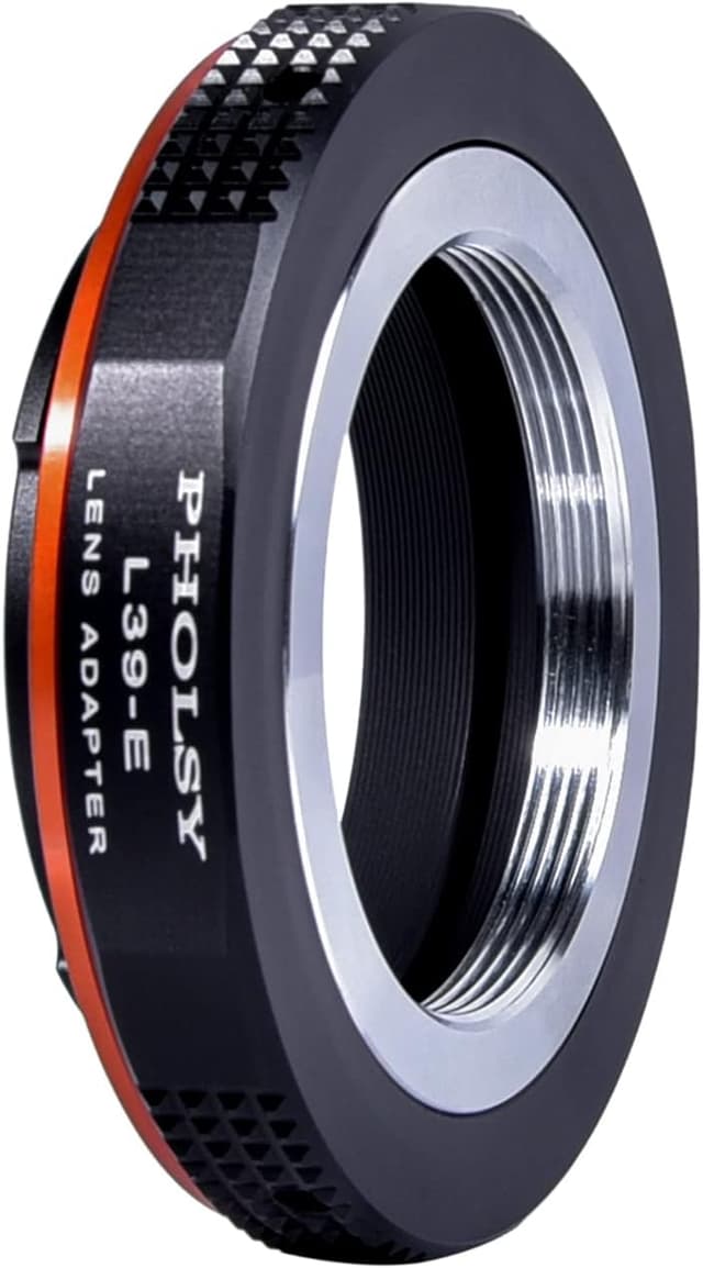 Detalle 2 de PHOLSY manueller Objektivadapter für Leica L39/M39/LTM-Objektive auf Sony E (NEX) Kameras