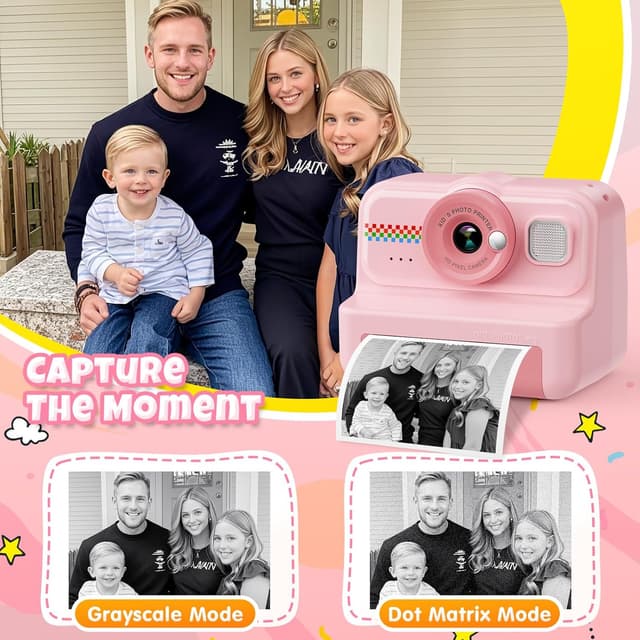 Detalle de HiMont Kinderkamera Sofortbild 1080P mit 32 GB