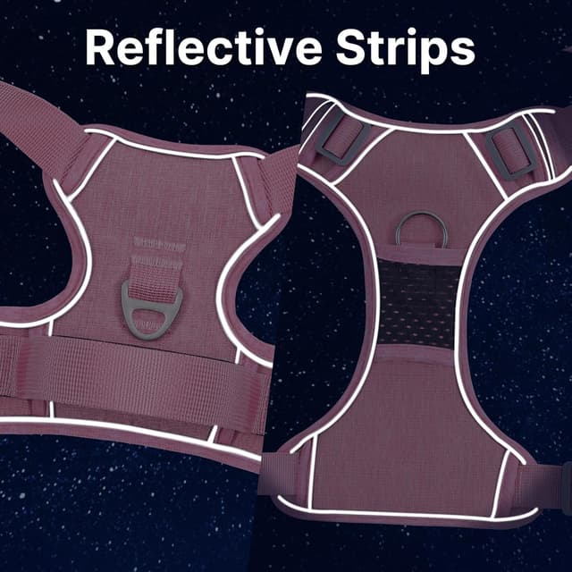 Detalle de Belababy Dog Harness Small Dog (Pink S) – anti-pull dog harness with soft padded handle