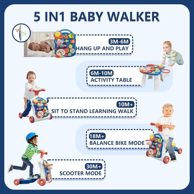 Thumbnail 1 de HYES 5 in 1 Baby Push Walker