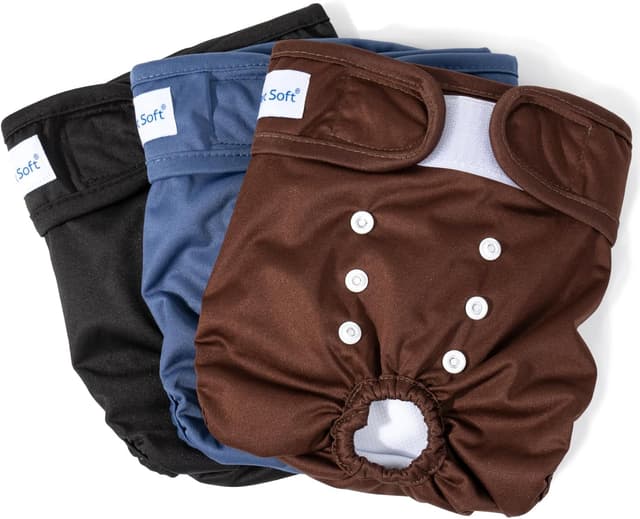 Thumbnail 6 de Pet Soft Dog Nappies Female (3 pack) – medium washable dog period pants with leak-proof waistband