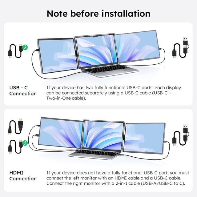 Thumbnail 4 de Dopesplay 14,1" Laptop Bildschirm Erweiterung 1920×1200